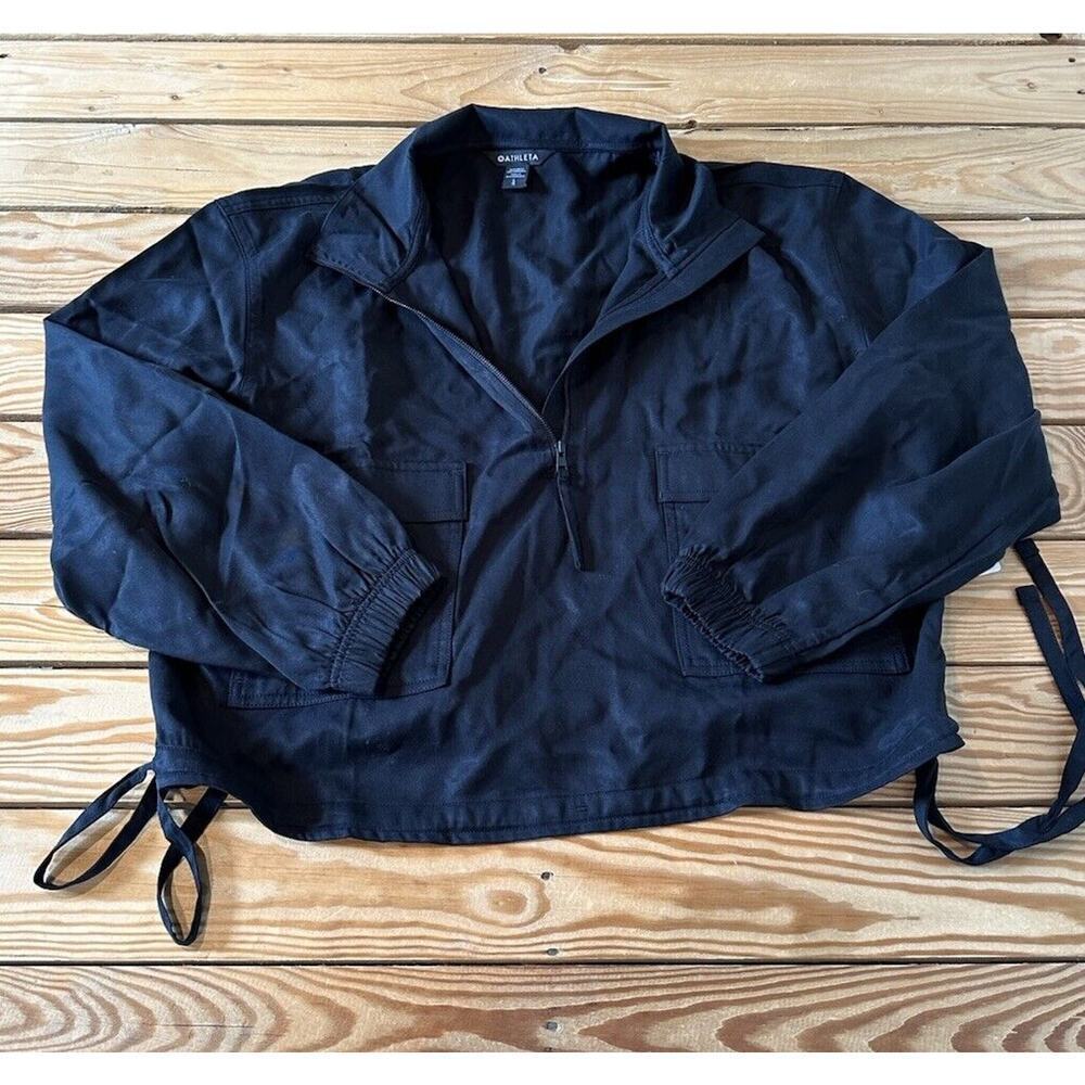 NWT $129 Athleta Celestial Popover Jacket Size Large Women’s Black